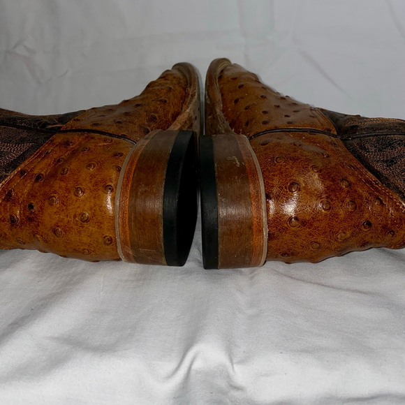 Cowtown Women’s Full Quill Ostrich Print Square Toe Boots - Picture 7 of 14